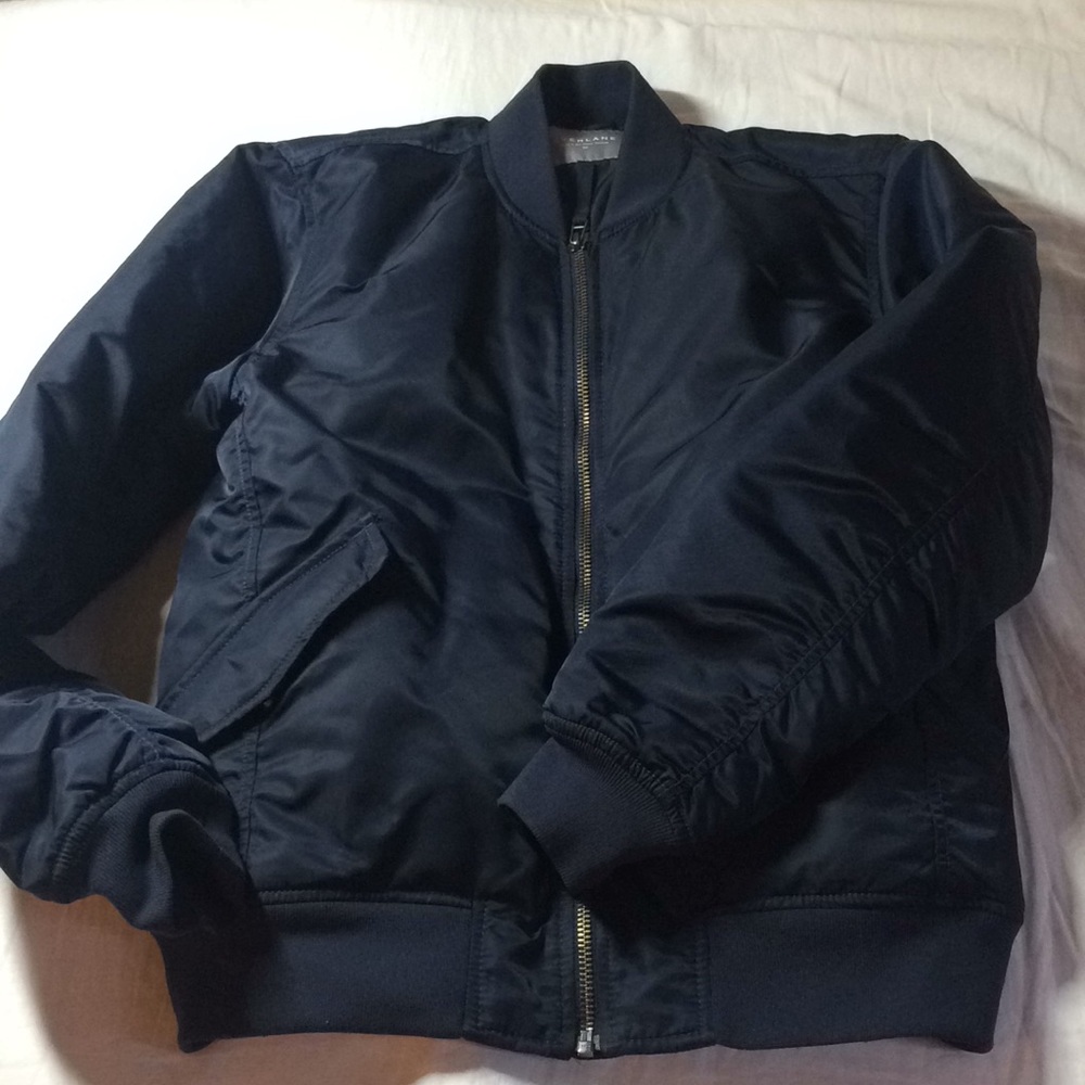 Everlane Mens Navy Bomber Jacket